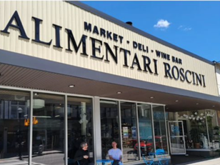 Image of Alimentari Roscini storefront in downtown Barre