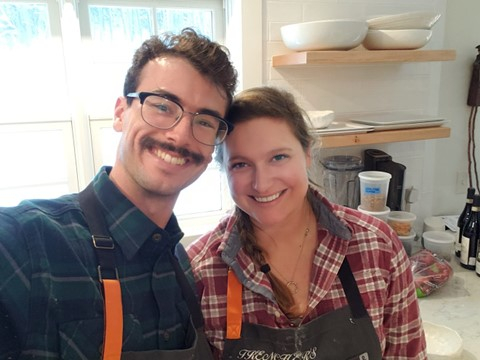 Image of Giacomo and Jennifer Vascotto in their kitchen