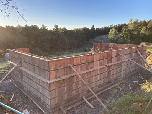 Image of Morey Hill Farm cool storage facility under construction
