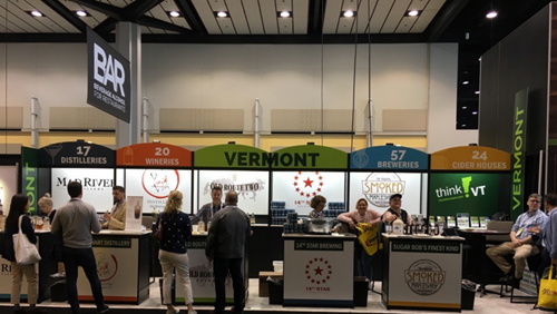 Image of Vermont business booths at a trade show