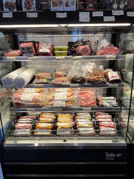 Image of case sausage and salami at Vermont Salumi